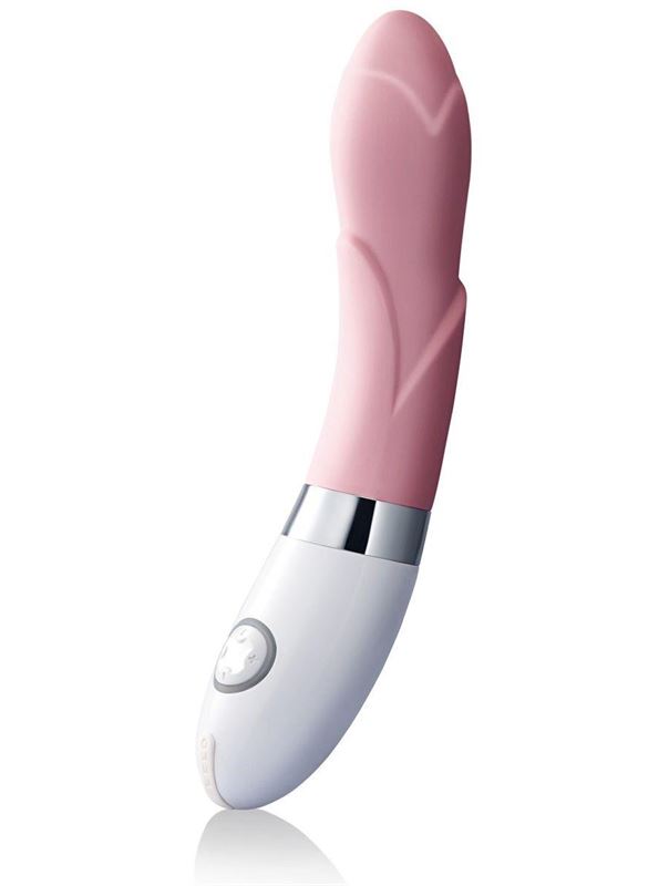 Розовый вибратор украшенный лепестками Iris Pink