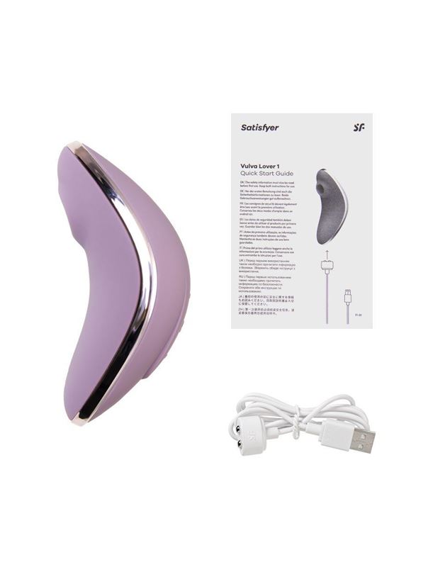 Сиреневый вакуум-волновой вибростимулятор клитора Satisfyer Vulva Lover 1