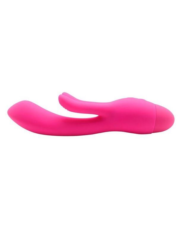 Розовый вибратор INDULGENCE Frolic Bunny (18,5 см)