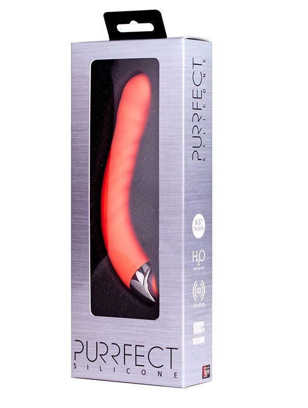 Оранжевый G-вибратор из силикона PURRFECT SILICONE - G-SPOT VIBRATOR (16,5 см)