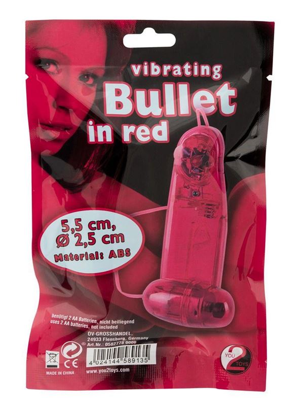 Красное виброяичко с пультом Bullet in Red