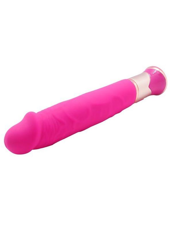 Ярко-розовый вибратор ECSTASY Deluxe Rowdy Dong (21,5 см)