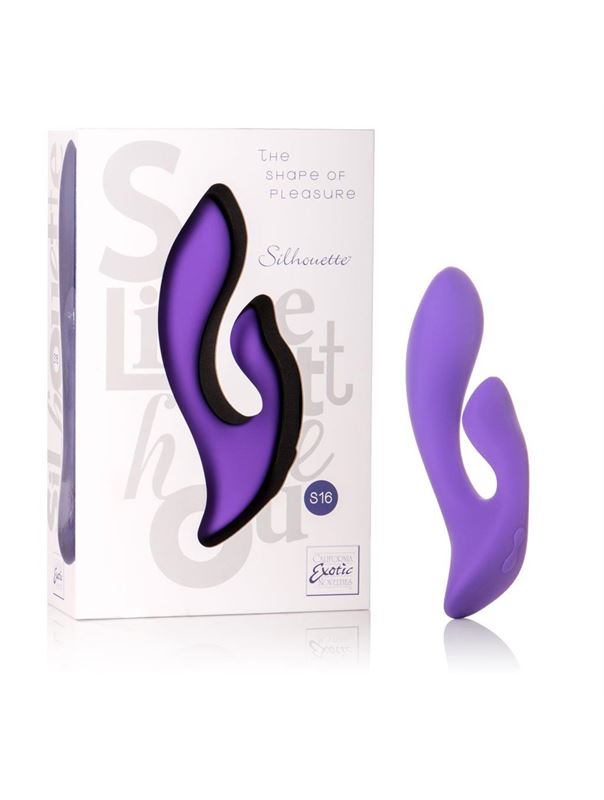 Двойной фиолетовый вибромассажер Silhouette S16