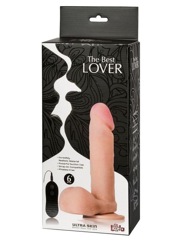 Реалистичный вибратор The Best Lover 6 с присоской - 20 см.