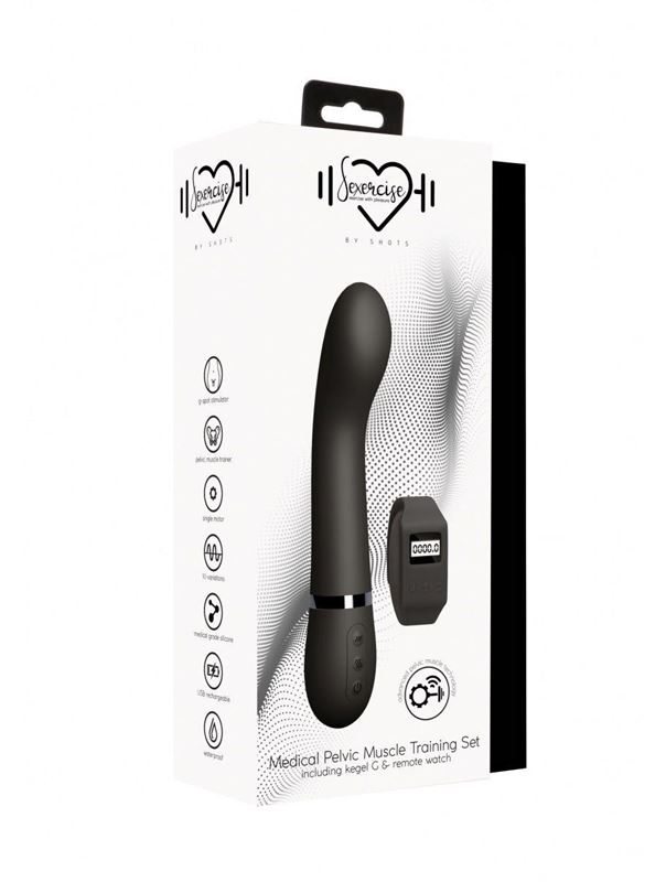Черный вибромассажер Kegel G (20 см)