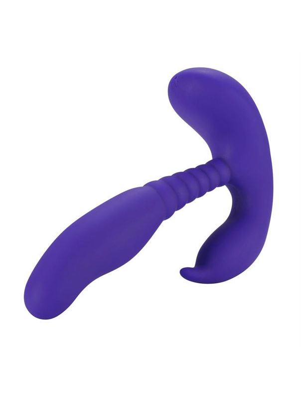 Фиолетовый стимулятор простаты Anal Pleasure Dual Vibrating Prostate Stimulator - 13,5 см.