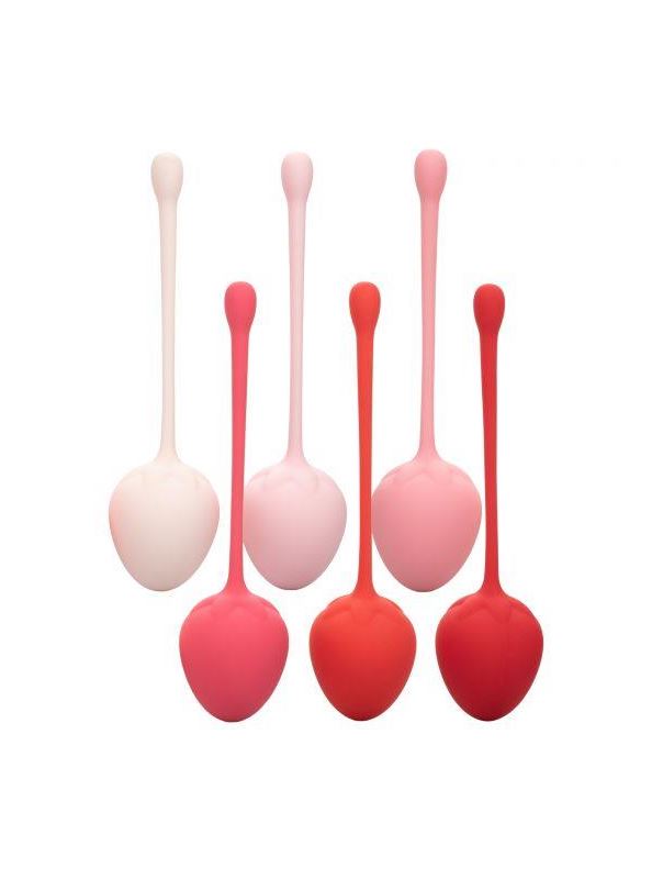 Набор из 6 вагинальных шариков-клубничек Kegel Training Set Strawberry