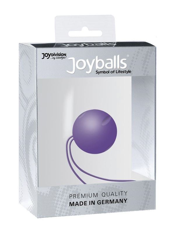 Фиолетовый вагинальный шарик Joyballs Trend Single с петелькой