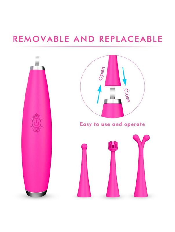 Ультратонкий вибростимулятор SPARKLE kit с набором насадок