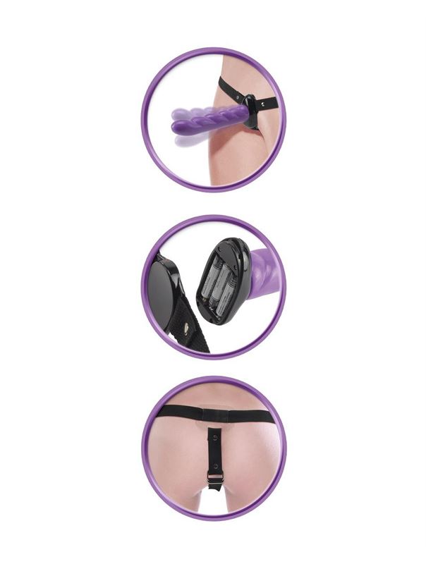 Страпон с вибрацией Twist and Shout Vibrating Strap-On (18 см)