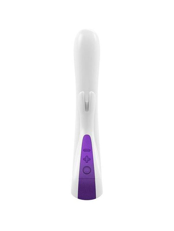 Фиолетовый вибратор-кролик OVO K5 (21 см)