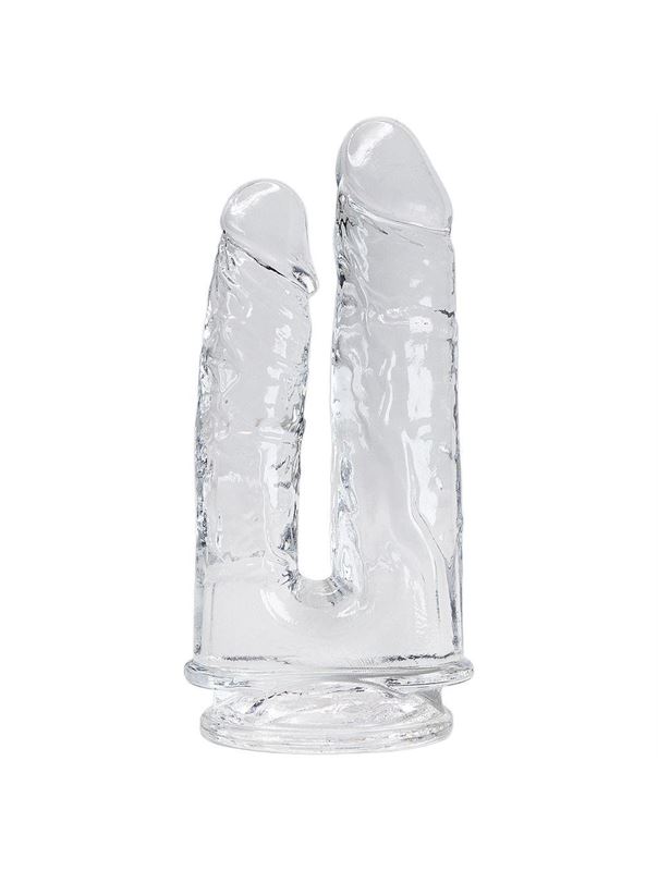 Прозрачный анально-вагинальный фаллоимитатор на присоске Imperium Jelly Dildo (18 см)