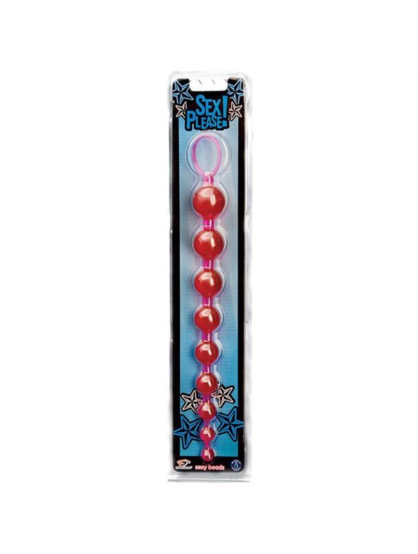 Розовые анальные бусы Sex Please! Sexy Beads - 25 см