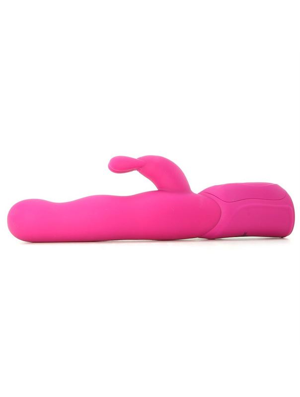 Розовый хай-тек вибромассажер iVibe Select iRabbit - 26 см.