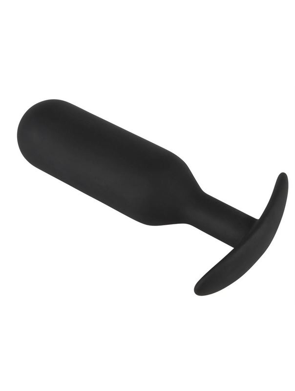 Черная анальная пробка с утяжелением Anal Trainer Large (17,5 см)