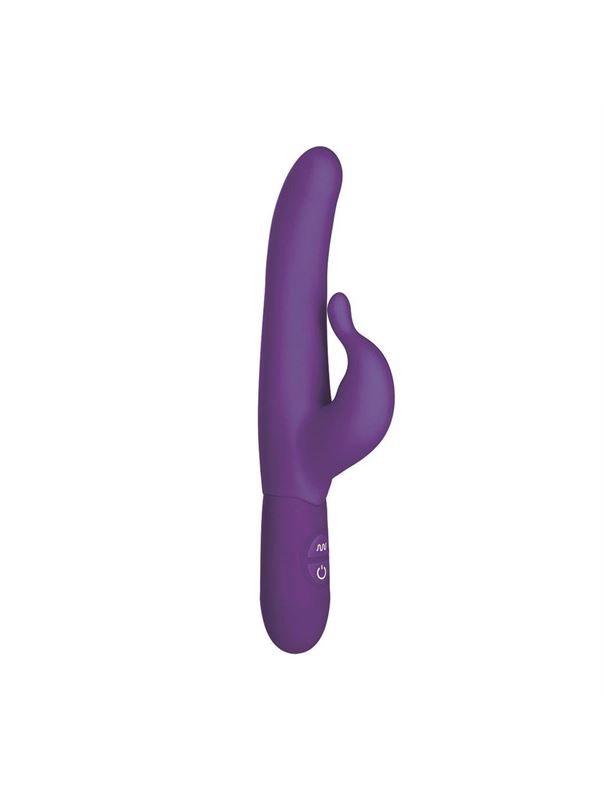 Фиолетовый водонепроницаемый силиконовый вибратор Posh 10-Function Silicone Teasing Tickler - 20 см.