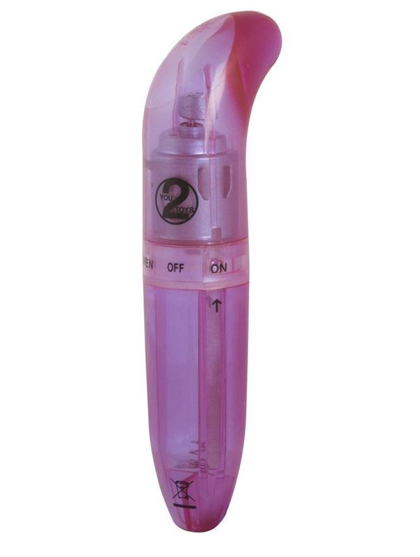 Фиолетовый вибратор для стимуляции G -spot - 12 см. 