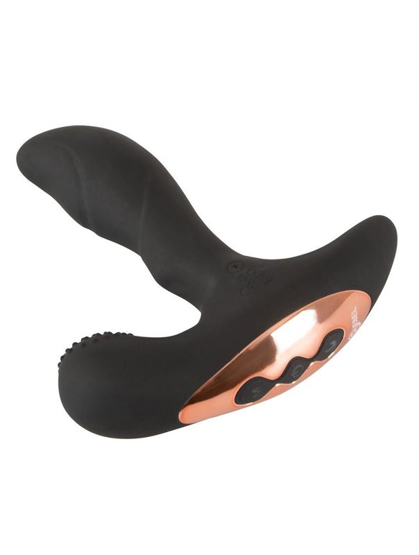 Черный массажер простаты с вибрацией Remote Controlled Prostate Plug with 2 Functions (13,6 см)