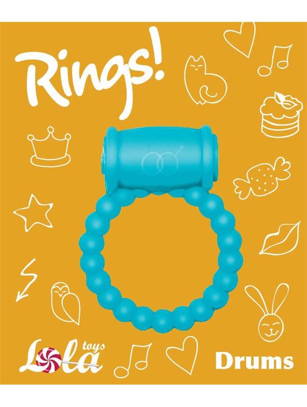 Голубое эрекционное кольцо Rings Drums