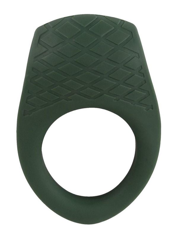 Зеленое эрекционное кольцо с вибрацией Luxurious Vibro Cock Ring