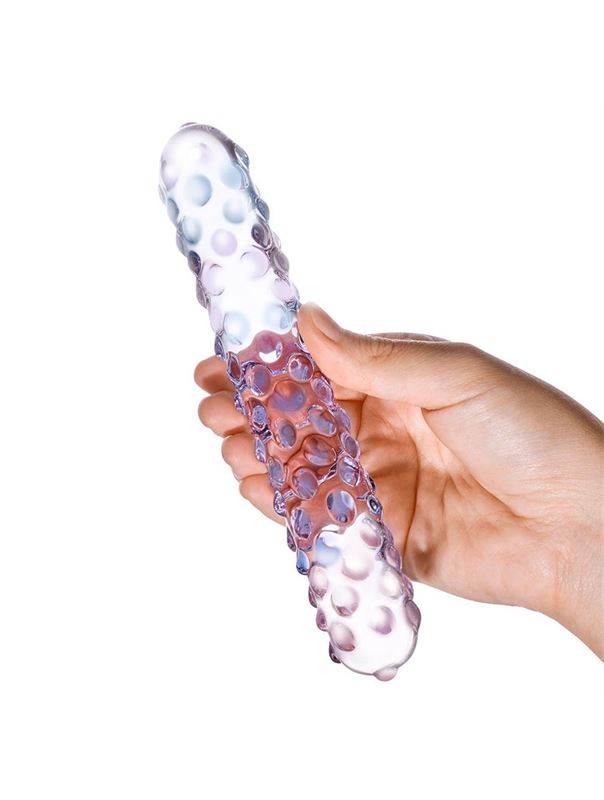 Двухцветный стеклянный стик Purple Rose Nubby (17,5 см)