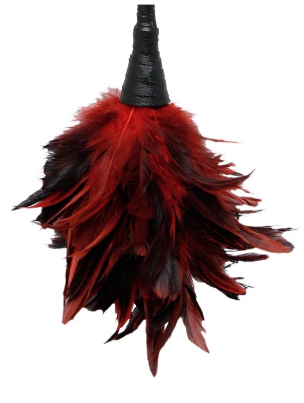 Кисточка с красно-чёрными пёрышками Frisky Feather Duster (36 см)