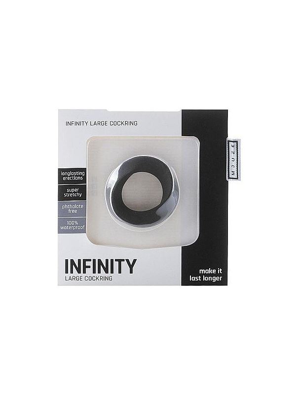 Чёрное эрекционное кольцо Infinity Large Cockring