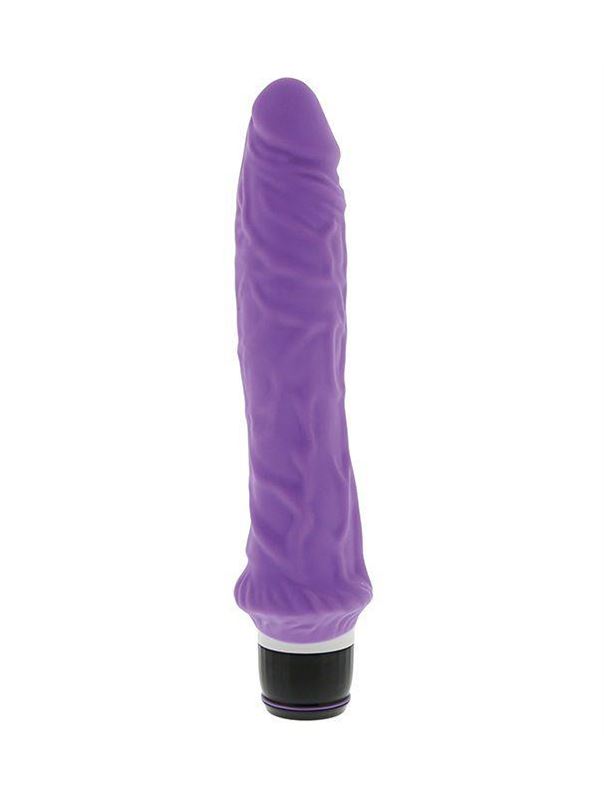 Фиолетовый вибратор-реалистик PURRFECT SILICONE CLASSIC 8.5INCH - 21,5 см.