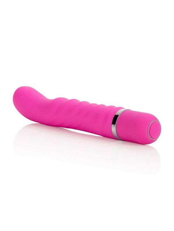 Многофункциональный розовый вибратор 10-Function Charisma Swirly - 12 см.