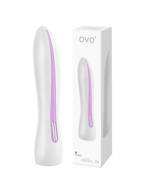 Бело-розовый вибратор OVO F4