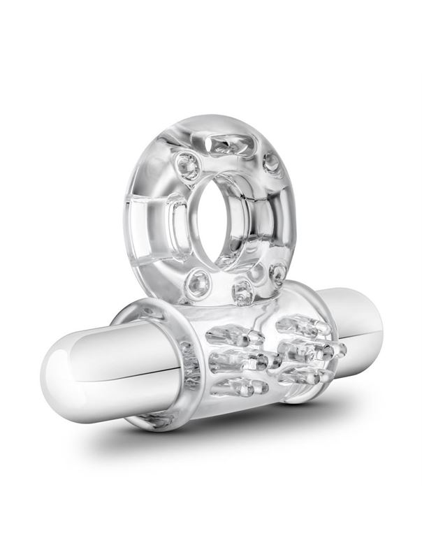 Прозрачное эрекционное виброкольцо 10 Function Vibrating Mega Bull Ring