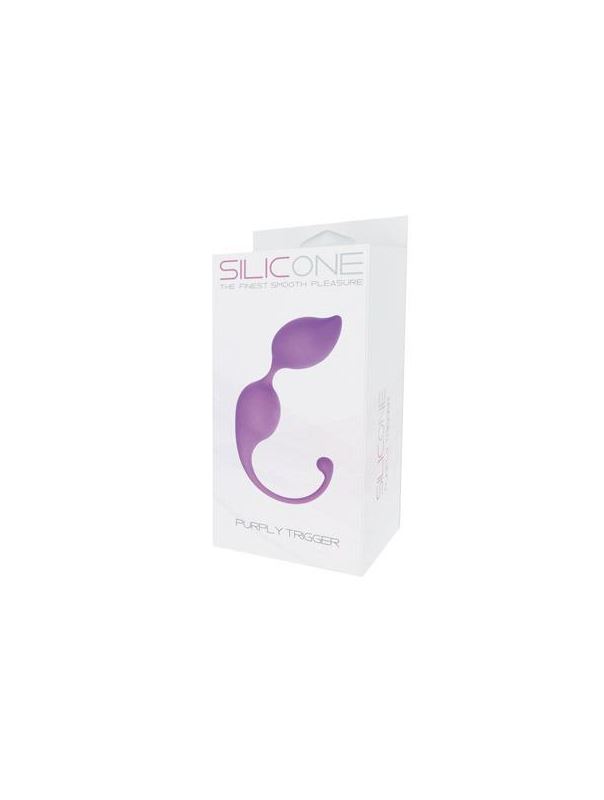 Фиолетовые вагинальные шарики TRIGGER SILICONE PURPLY