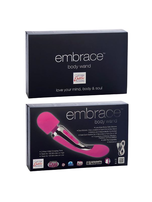 Розовый вибромассажер EMBRACE BODY WAND 