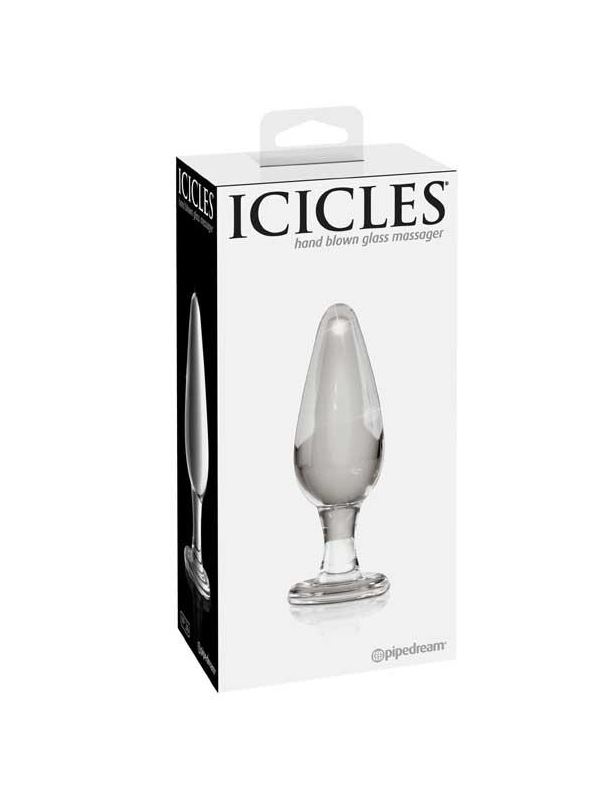 Стеклянный анальный стимулятор Icicles №26 (11,8 см)
