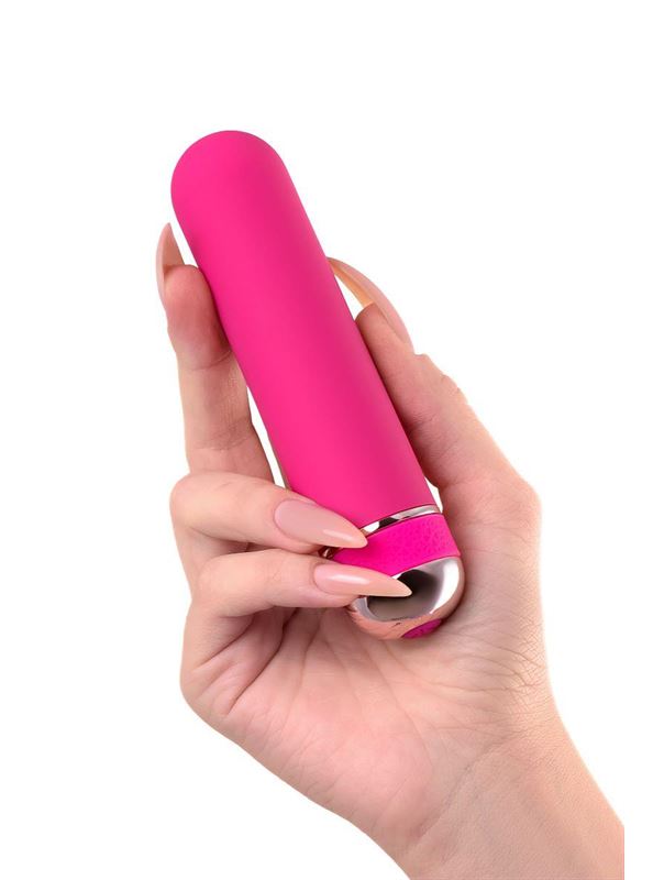 Розовый нереалистичный мини-вибратор Mastick Mini (13 см)