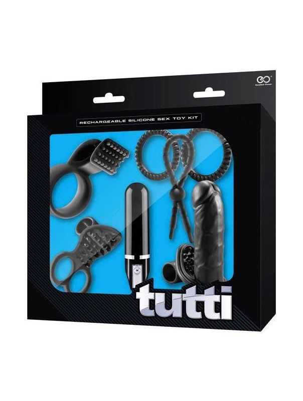Черный вибронабор для двоих TUTTI BOX KIT SET
