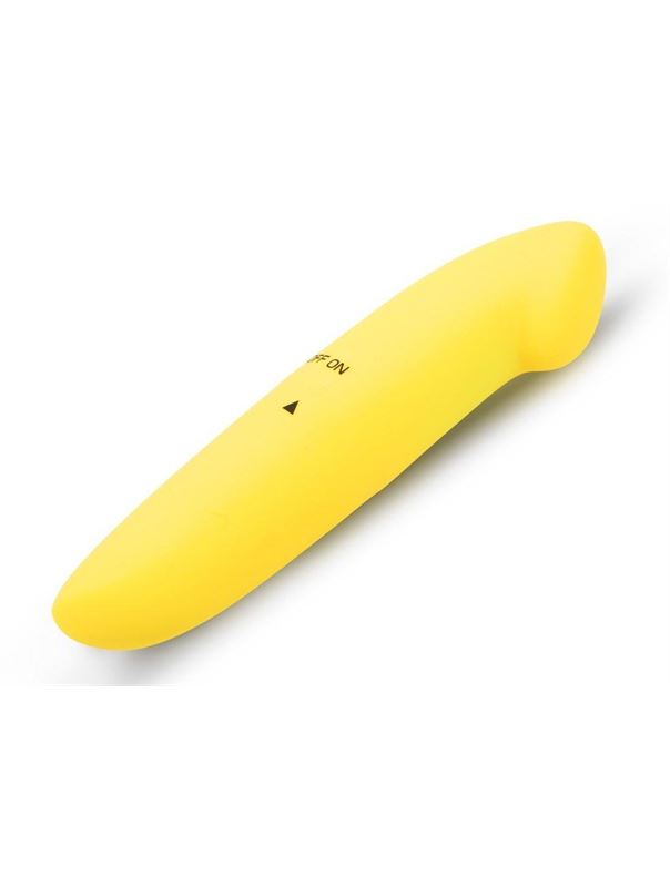 Желтый двусторонний мини-вибратор (12,5 см)