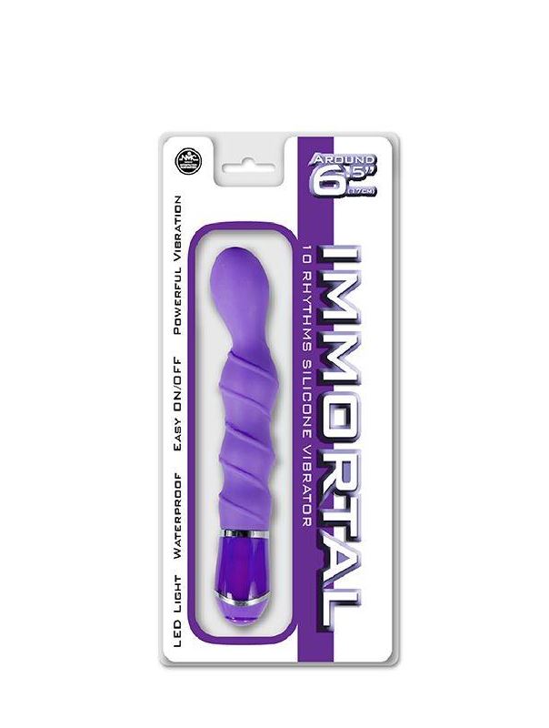 Фиолетовый вибратор IMMORTAL - 6" 10 FUNCTION VIBRATOR (15,2 см)