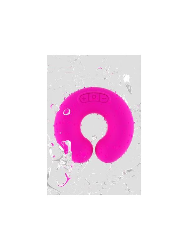 Розовый многофункциональный вибратор DONUT STRAWBERRY