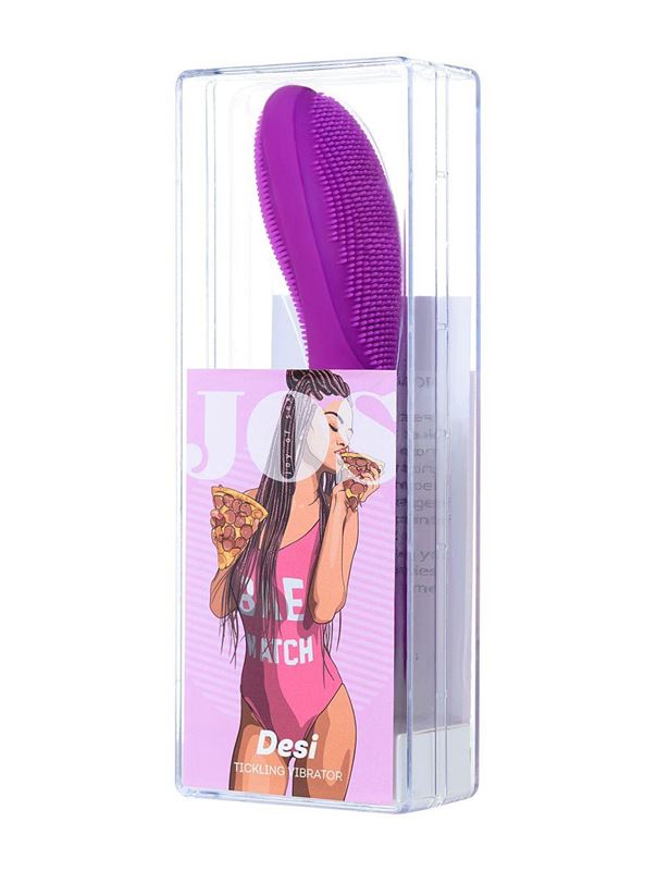 Фиолетовый вибратор с ресничками JOS - DESI (18,5 см)