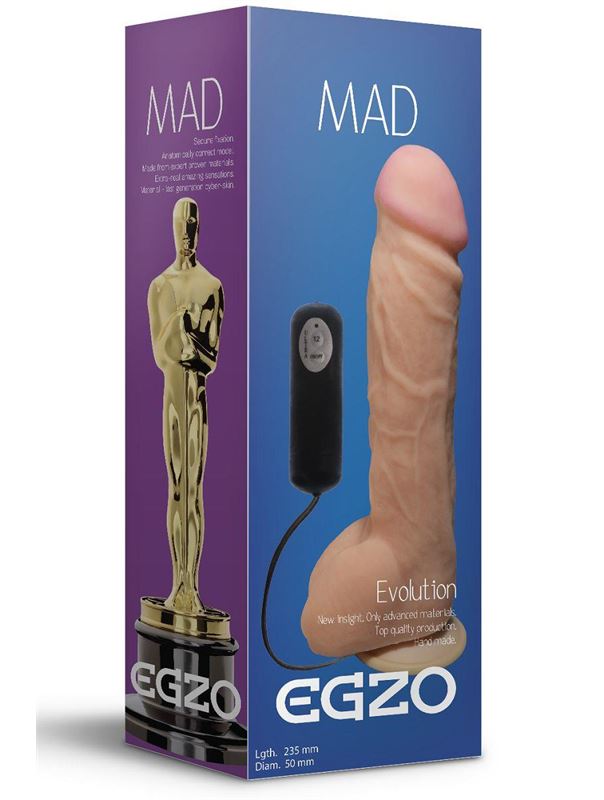 Телесный вибратор реалистик Mad Oscar (23,5 см)