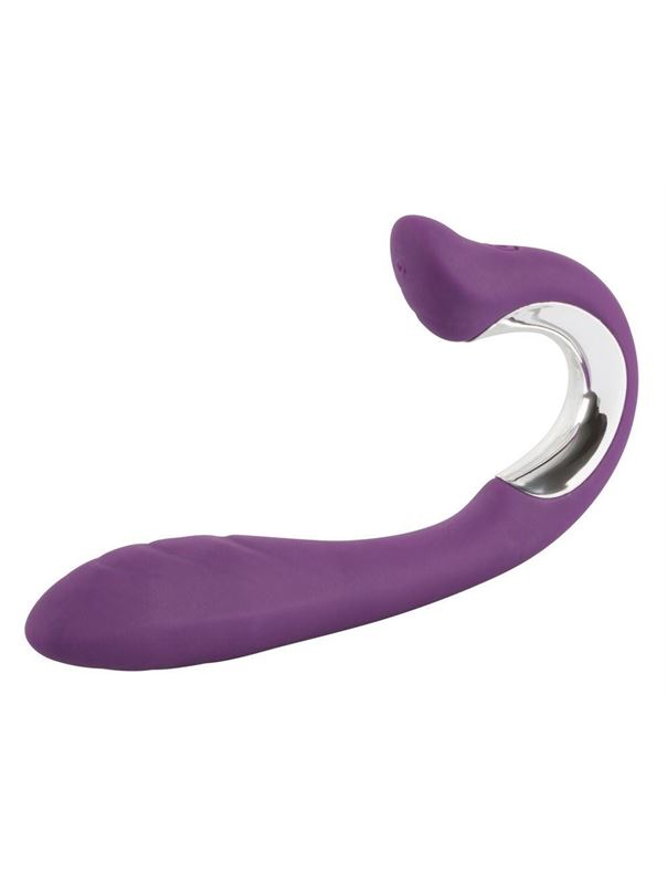 Перезаряжаемый вибратор Javida Vibe with Clit Stimulator с клиторальным стимулятором (18,5 см)