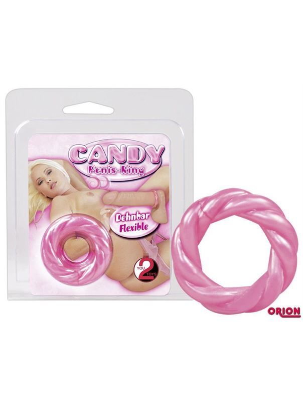 Розовое эрекционное кольцо CANDY