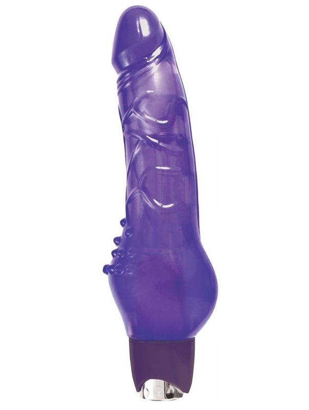 Фиолетовый вибратор Jelly Rancher 8 Vibrating Massager - 23,4 см.