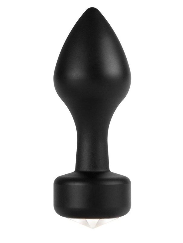 Чёрный анальный плаг Elegant Black - 8,3 см.