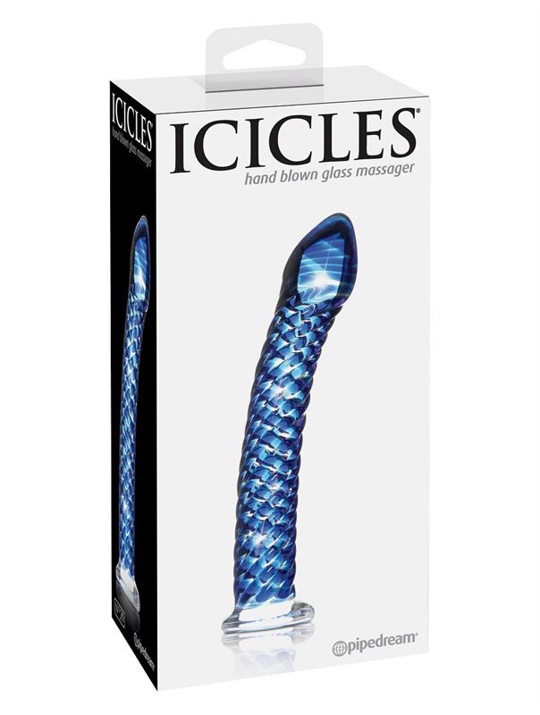 Стеклянный анальный стимулятор ICICLES №29 - 19,7 см.