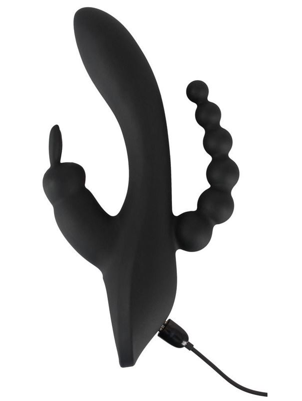 Черный тройной вибратор Triple G-Spot Vibrator (20,8 см)