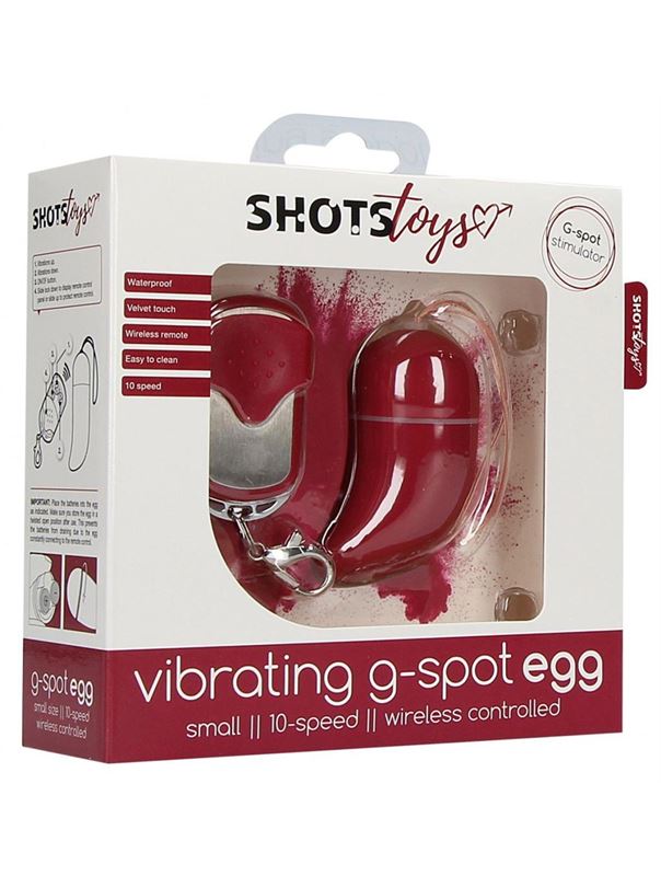 Красное виброяйцо Small Wireless Vibrating G-Spot Egg