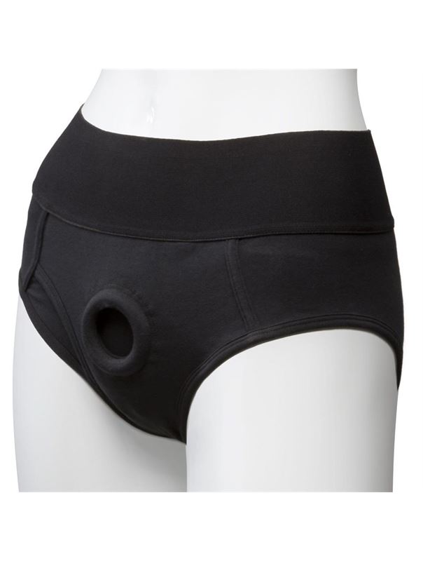 Трусики-брифы с плугом Vac-U-Lock Panty Harness with Plug Briefs - L/XL