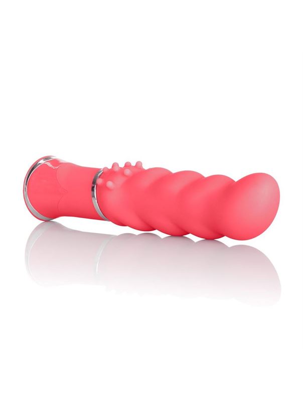 Розовый вибромассажер Power Play Power G - 11,5 см.